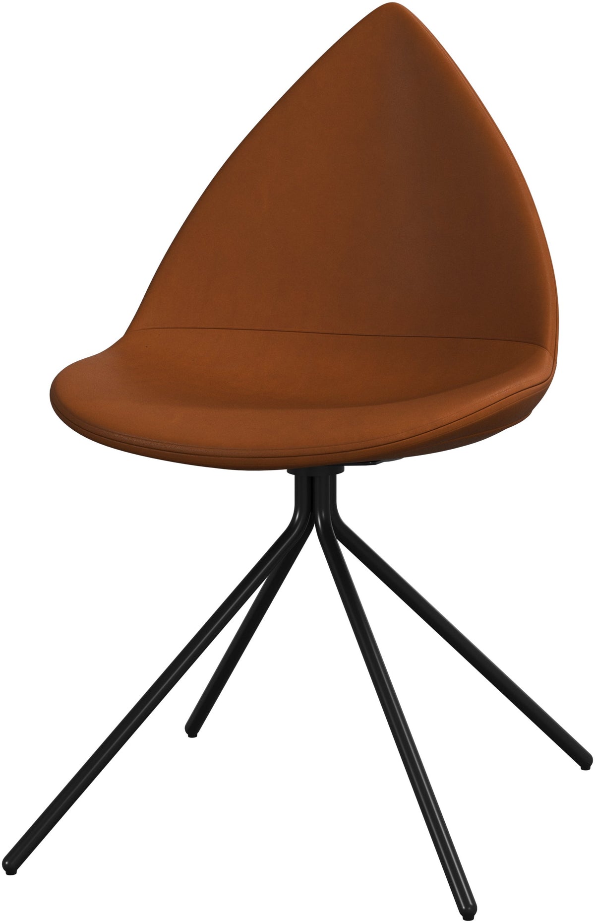 Scaun de dining BoConcept Ottawa din piele caramel Nordic Vintage — vedere de ansamblu
