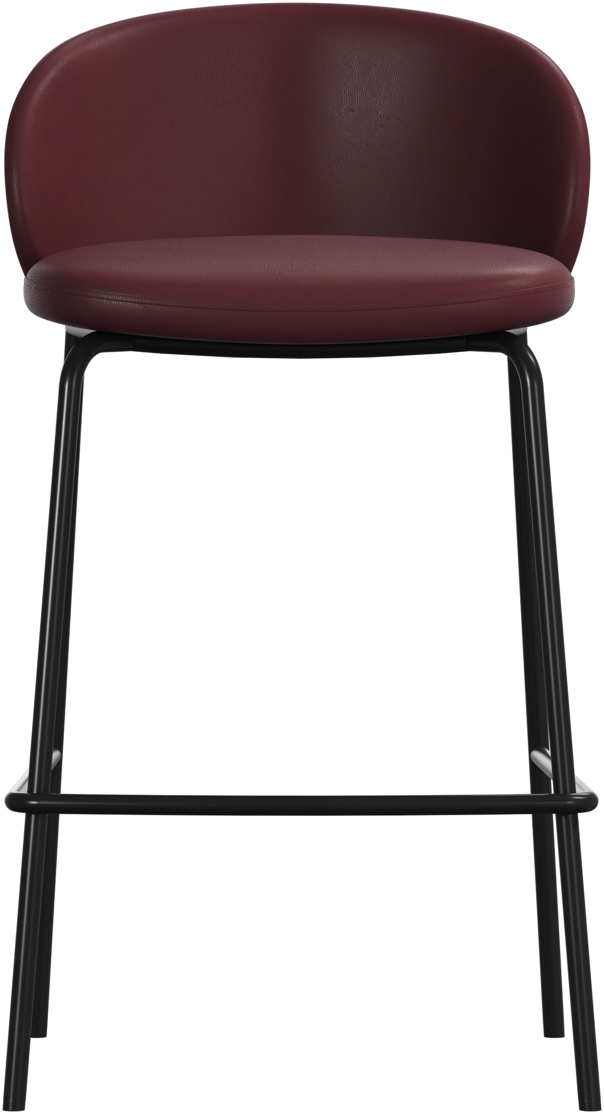 Scaun de bar BoConcept Princeton din piele Nordic Vintage burgundy — detaliu