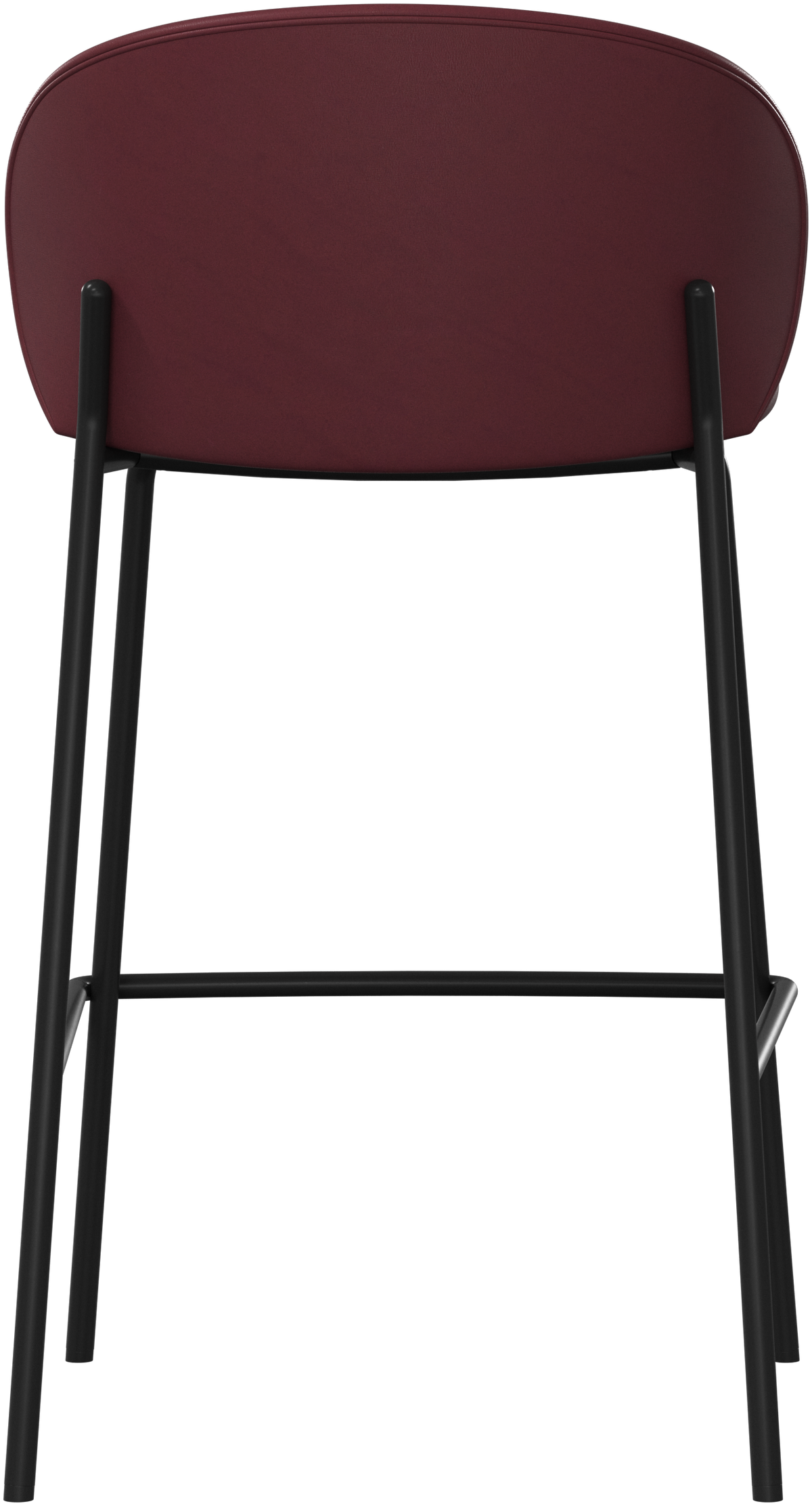 Scaun de bar BoConcept Princeton din piele Nordic Vintage burgundy — detaliu
