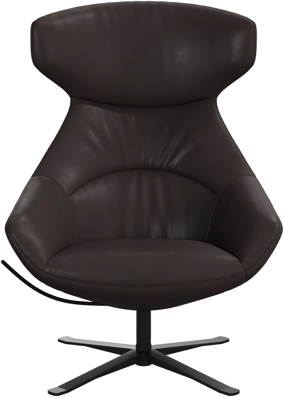 Fotoliu recliner BoConcept Porto pivotant, piele maro inchis — detaliu