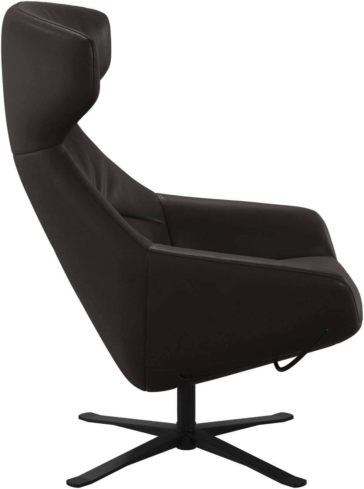 Fotoliu recliner BoConcept Porto pivotant, piele maro inchis — detaliu