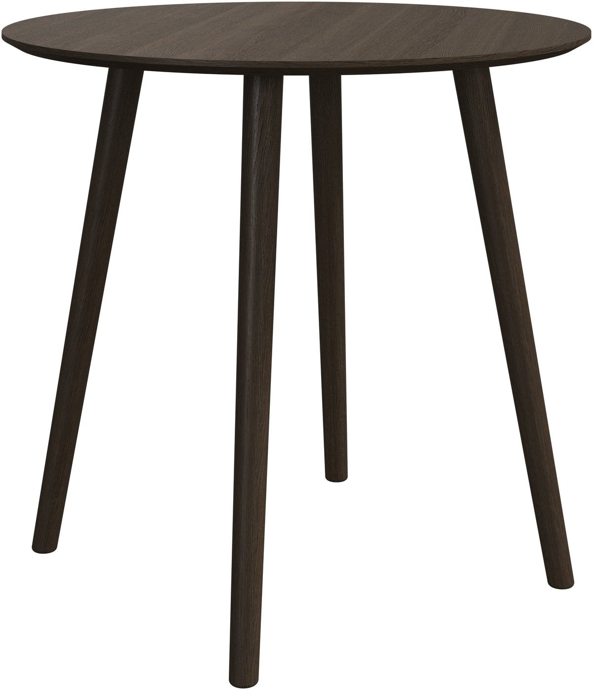 Masa dining BoConcept Bornholm Ø80 cm stejar inchis — vedere de ansamblu