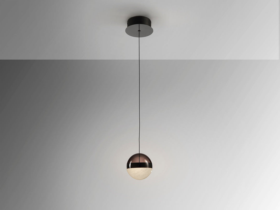 Lustra Schuller Orbes 1 lumina sticla marmorata Ø12