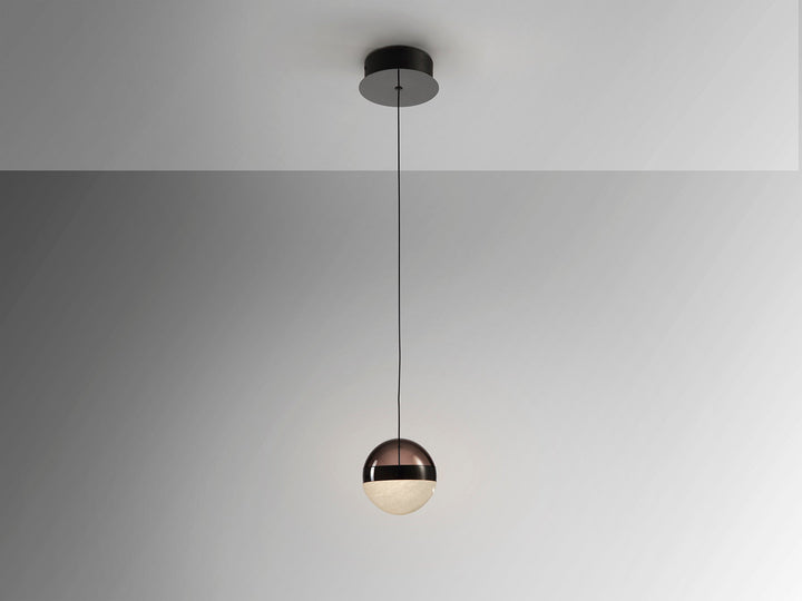 Lustra Schuller Orbes 1 lumina sticla marmorata Ø12