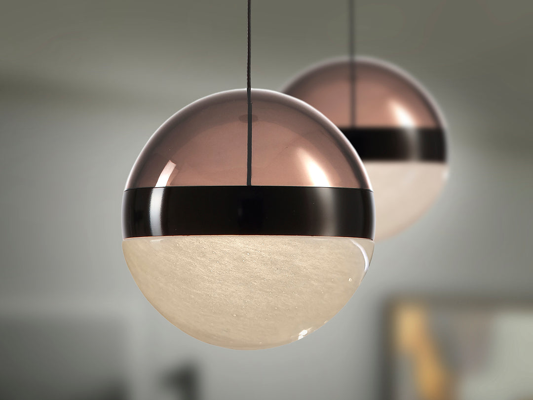 Lustra Schuller Orbes 1 lumina sticla marmorata Ø15