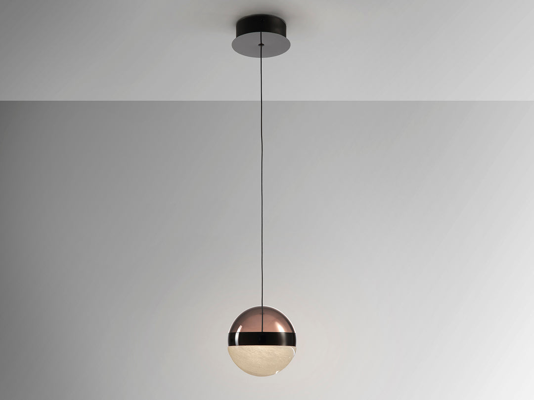 Lustra Schuller Orbes 1 lumina sticla marmorata Ø15
