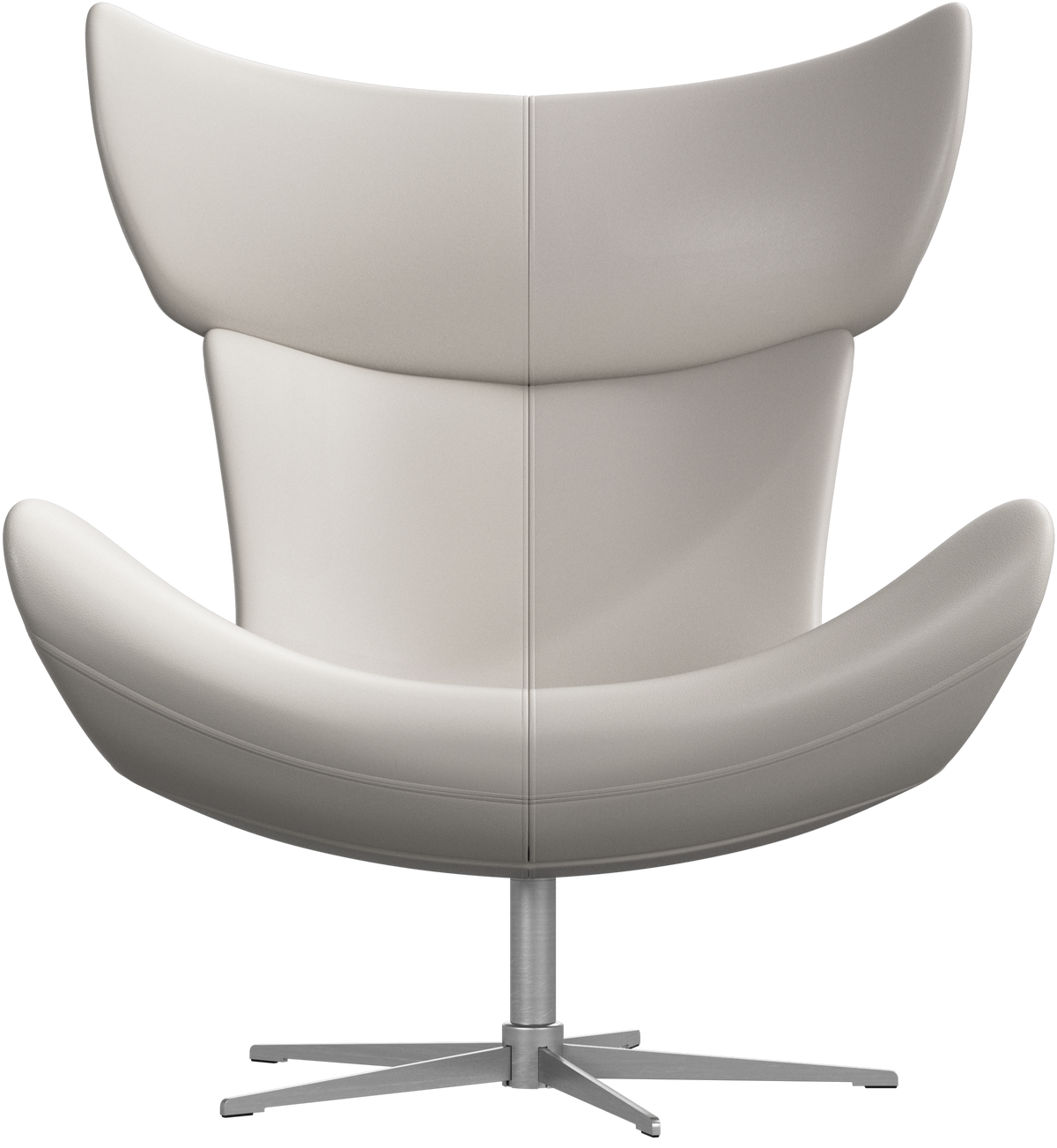 Fotoliu pivotant BoConcept Imola din piele Nordic Grain vanilla — detaliu