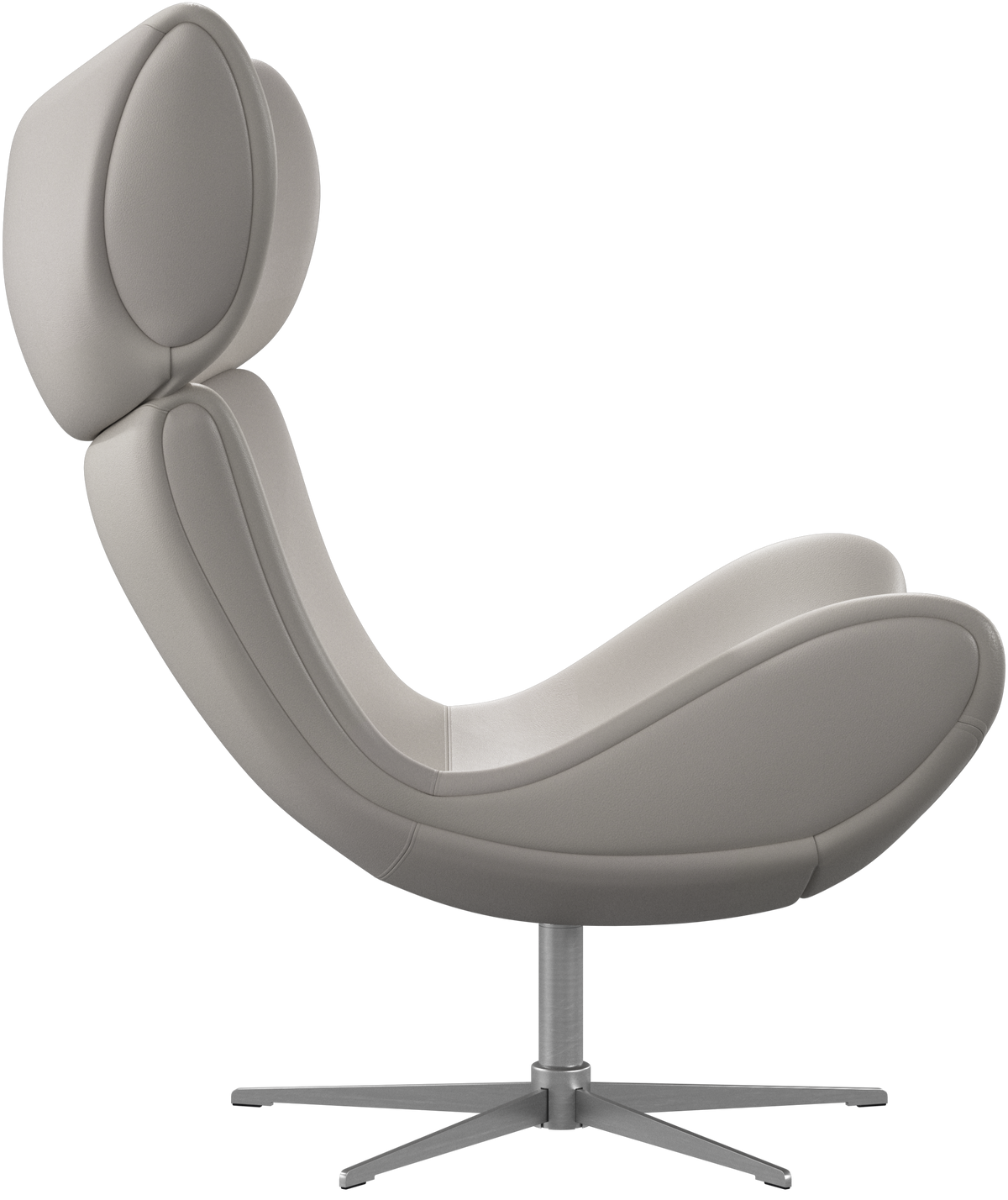 Fotoliu pivotant BoConcept Imola din piele Nordic Grain vanilla — detaliu