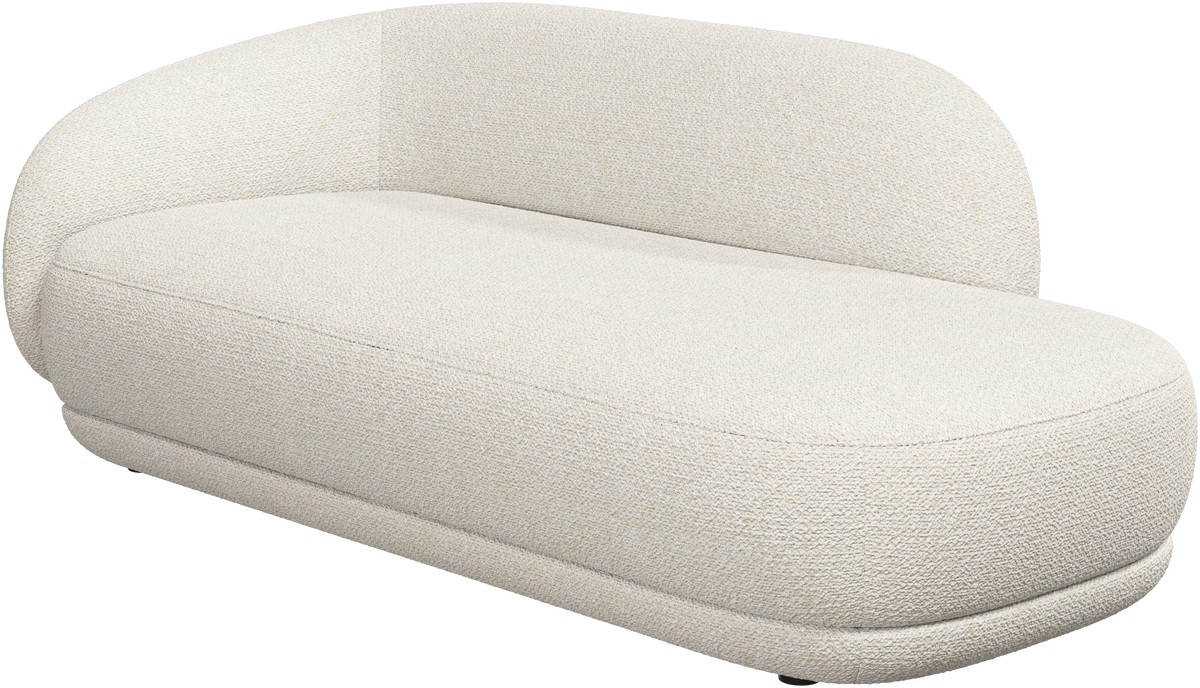 Șezlong BoConcept Bolzano, pe dreapta, tapițerie albă Rimini — detaliu