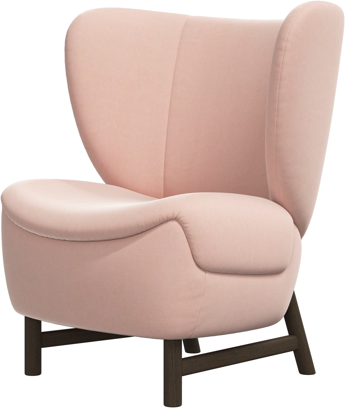 Fotoliu BoConcept Catskills, tapițerie Bologna Mouse belly, picioare stejar — vedere de ansamblu