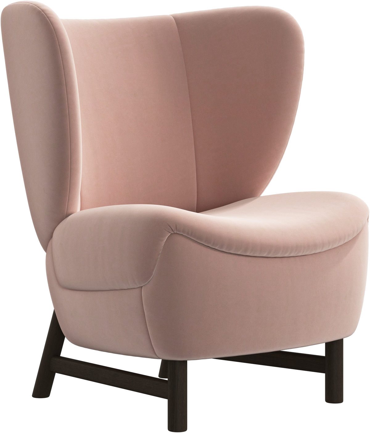 Fotoliu BoConcept Catskills, tapițerie Bologna Mouse belly, picioare stejar — detaliu