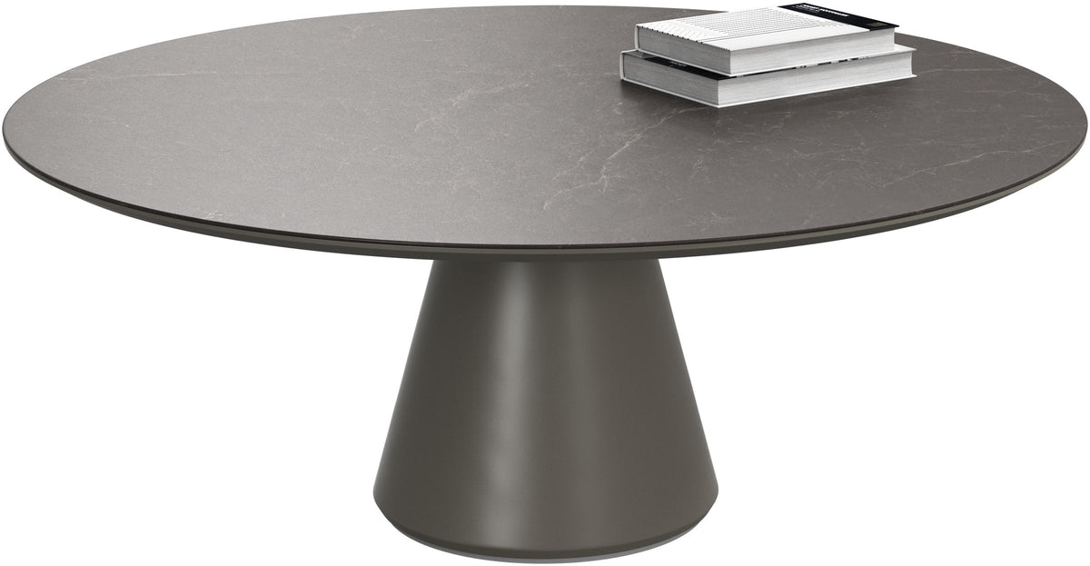 Măsuță de cafea BoConcept Madrid Ø99 cm, ceramică gri cald — vedere de ansamblu