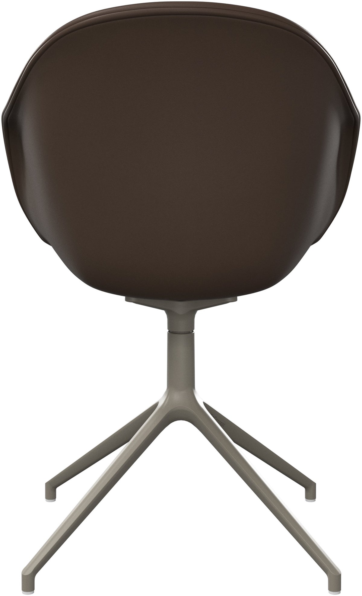 Scaun de dining pivotant BoConcept Adelaide, piele gri piatră Nordic Grain — detaliu