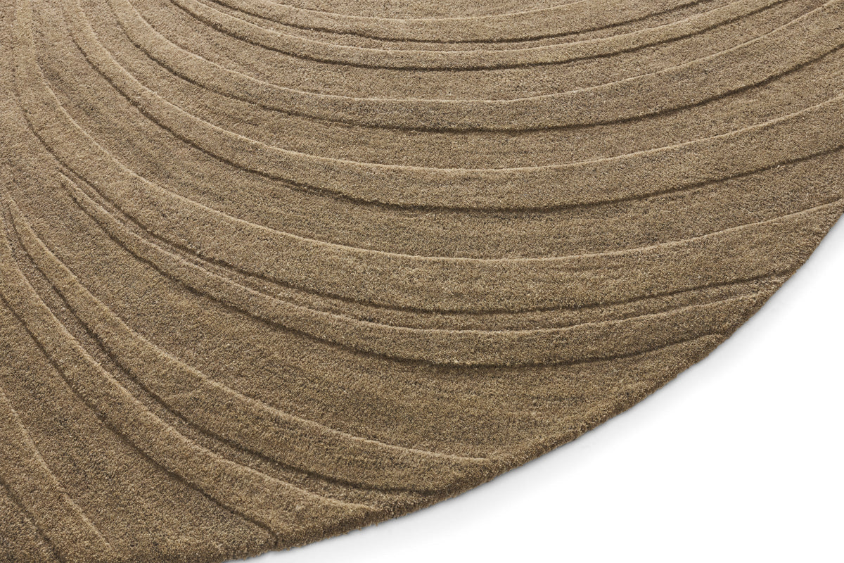 Covor rotund BoConcept Furrow Ø150 cm bej — detaliu