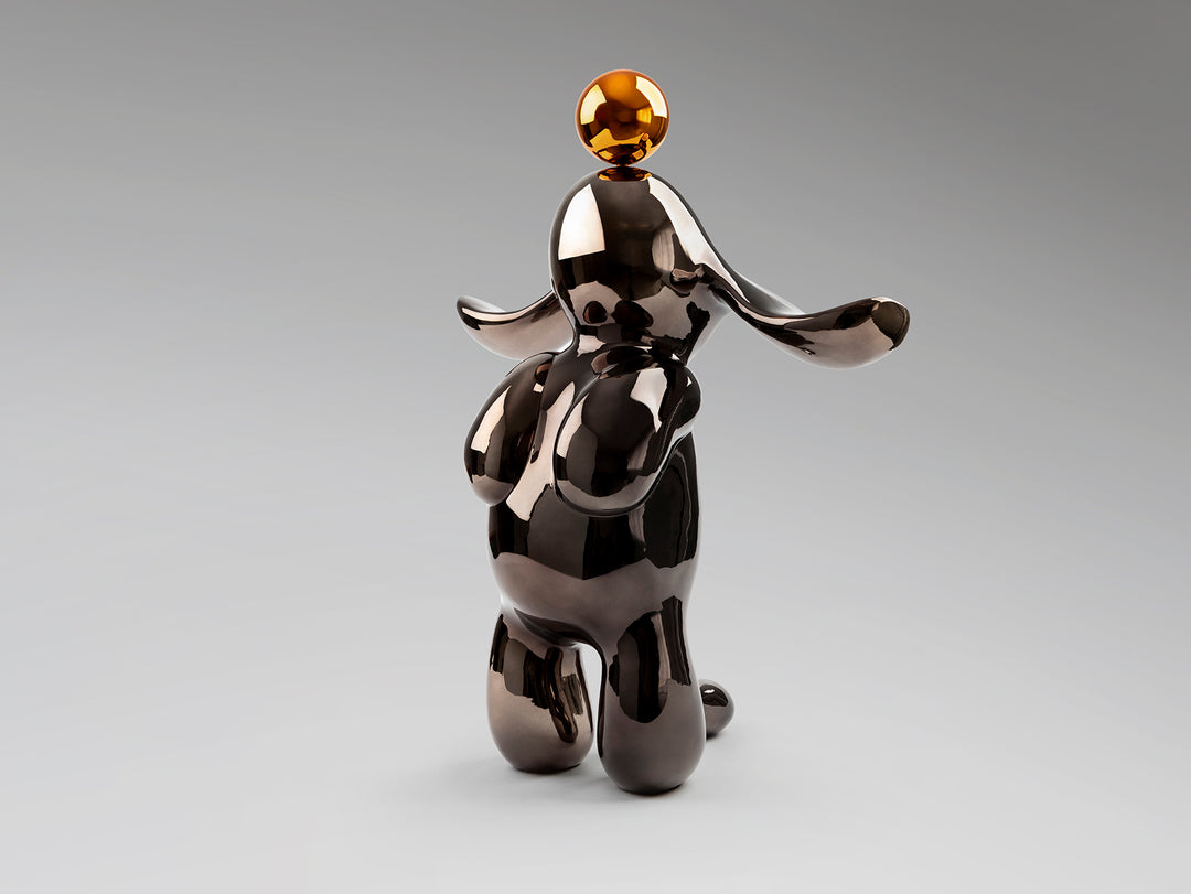 Sculptura Schuller Conejo iepure mediu gri-portocaliu 52 cm