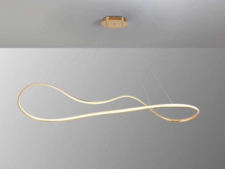 Lustra Schuller Lia Large bar 150 cm foița aur LED CCT telecomandă