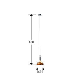 Lustra Schuller Charlize 1 lumina gri cu sticla bronz