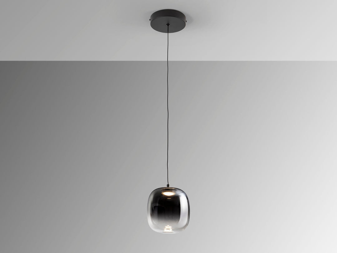 Lustra Schuller Onice 1 lumina negru-fumuriu LED