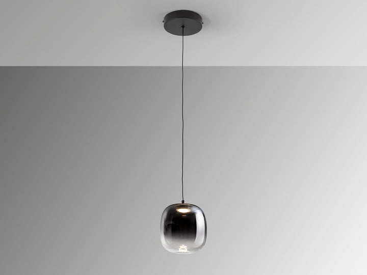 Lustra Schuller Onice 1 lumina negru-fumuriu LED
