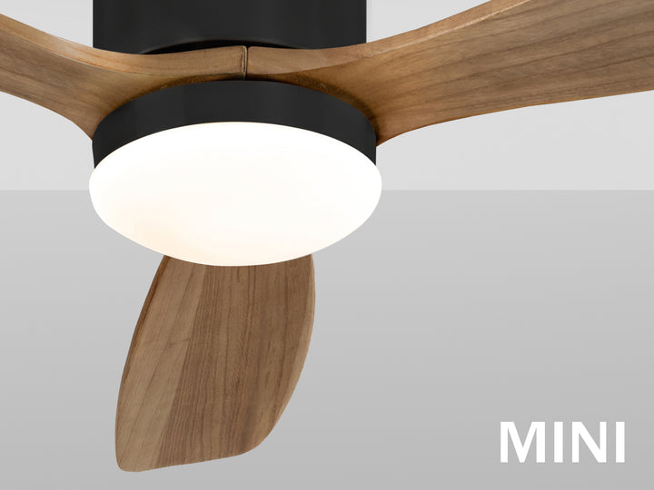 Ventilator tavan Schuller Siroco Mini negru-nuc palete lemn Ø107