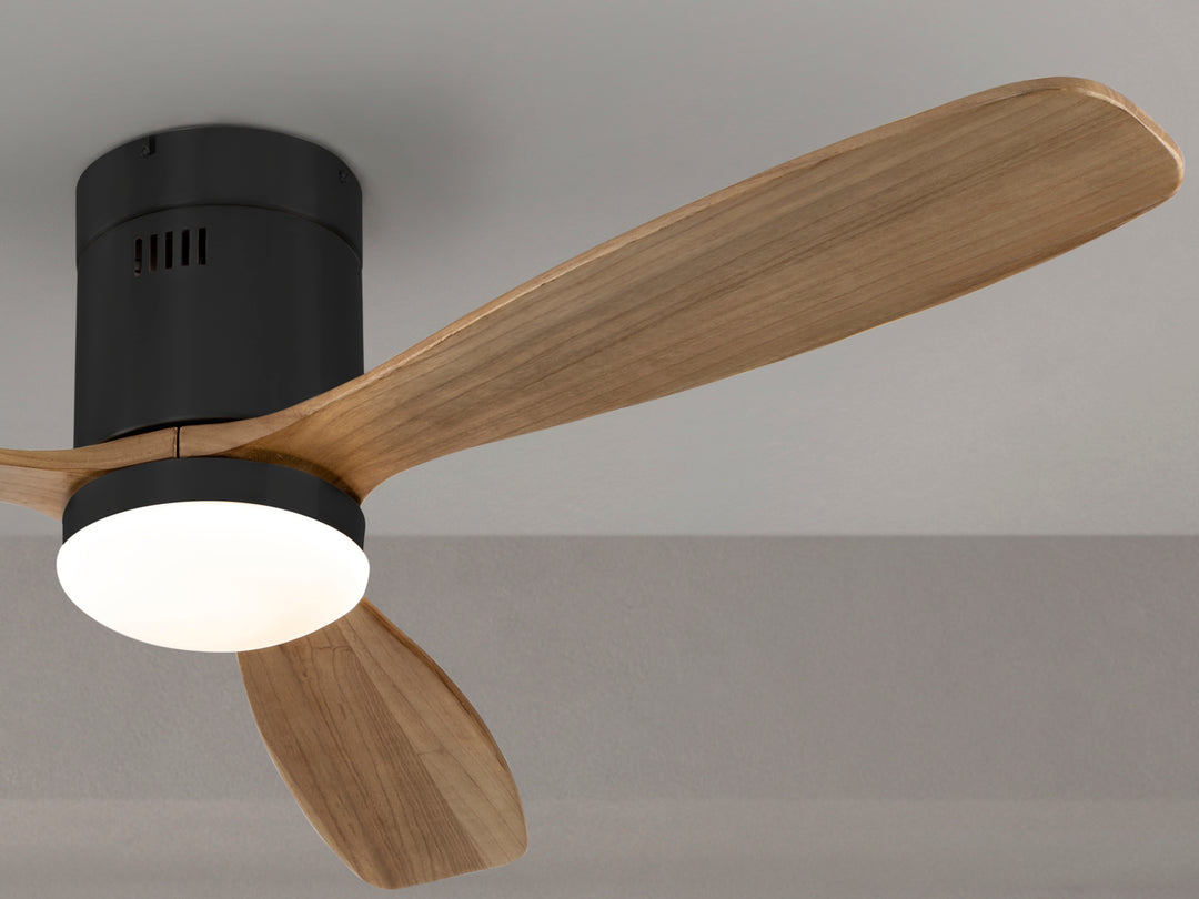 Ventilator tavan Schuller Siroco negru-nuc Ø132 LED dimabil CCT