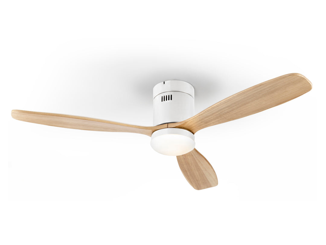 Ventilator tavan Schuller Siroco alb-lemn Ø132 LED dimabil CCT