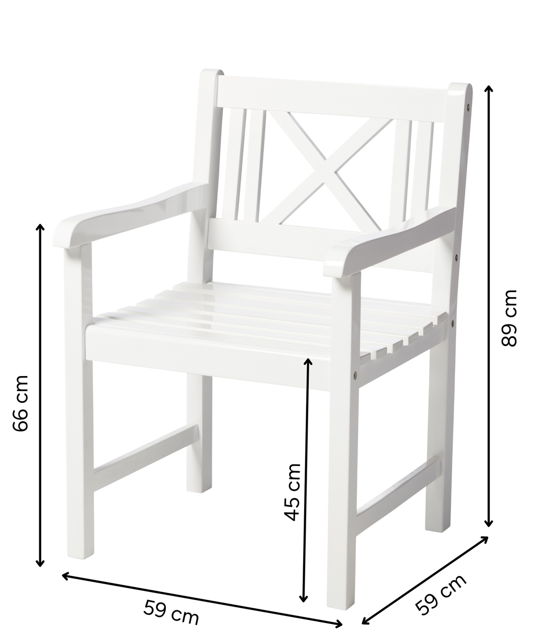Scaun gradina Cinas Rosenborg mahon alb