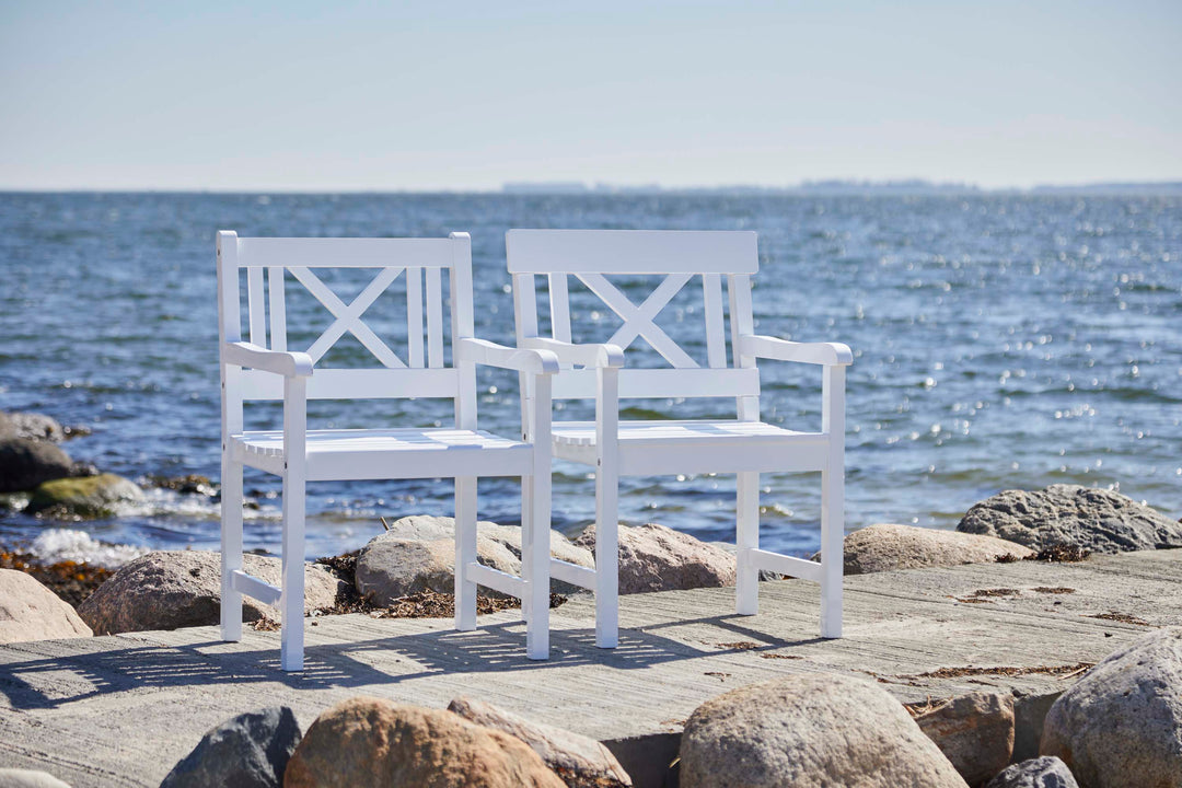 Scaun gradina Cinas Rosenborg mahon alb