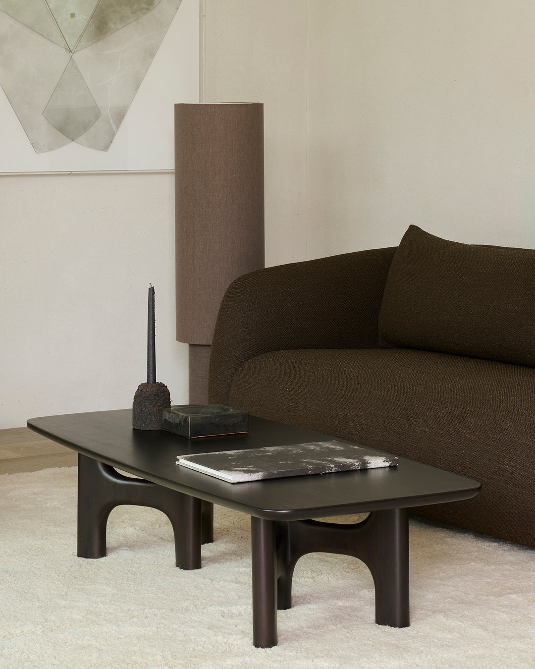 Canapea Ethnicraft Figur textil Chocolate
