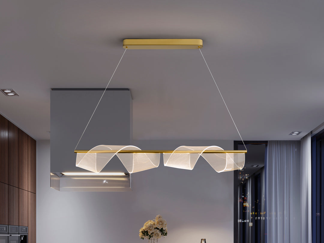 Lustra Schuller Velas Large bar 100 cm auriu mat LED