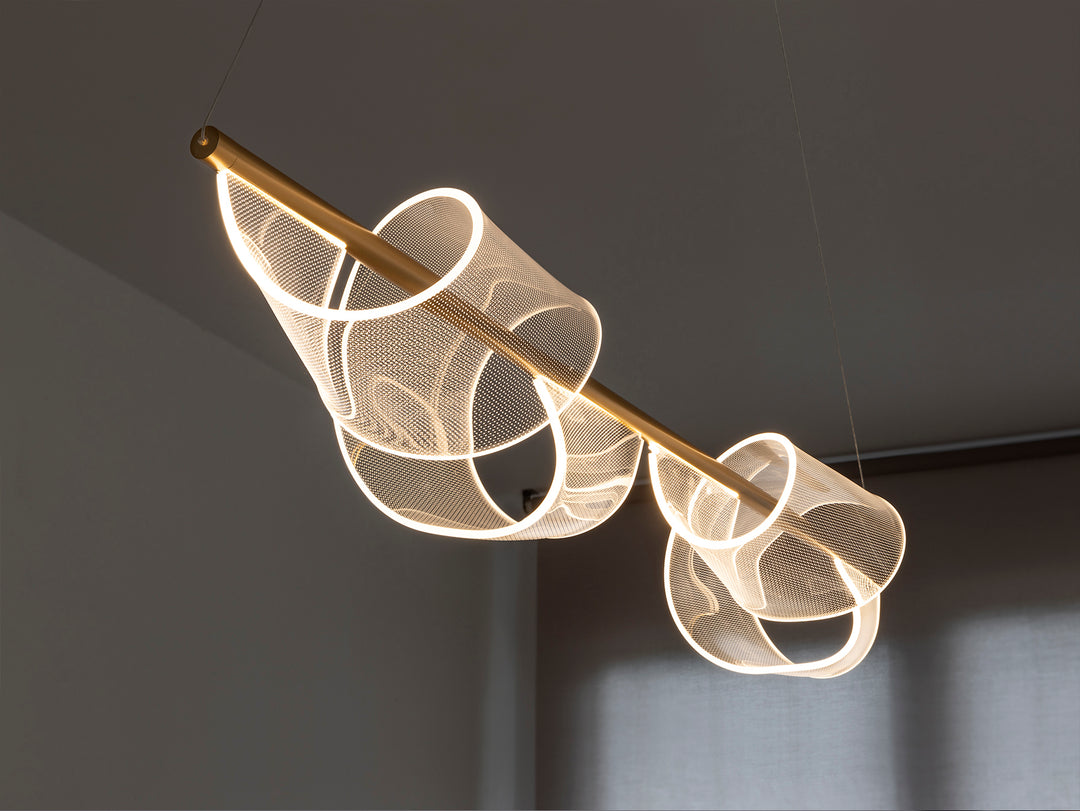 Lustra Schuller Velas Large bar 100 cm auriu mat LED