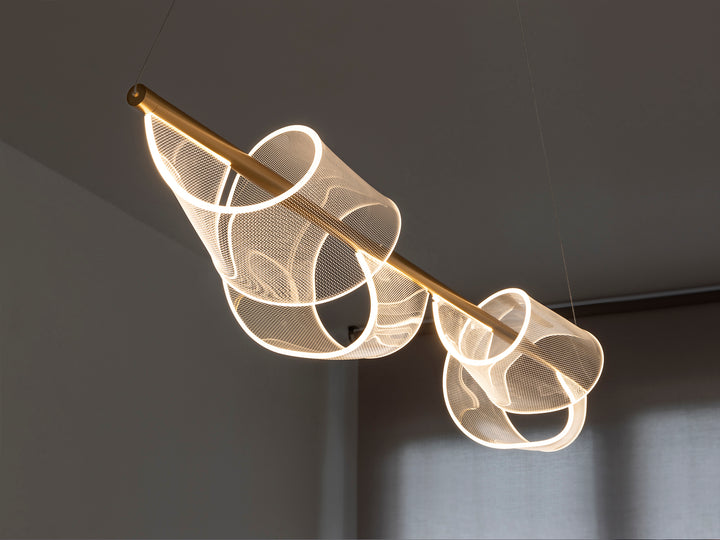 Lustra Schuller Velas Large bar 100 cm auriu mat LED