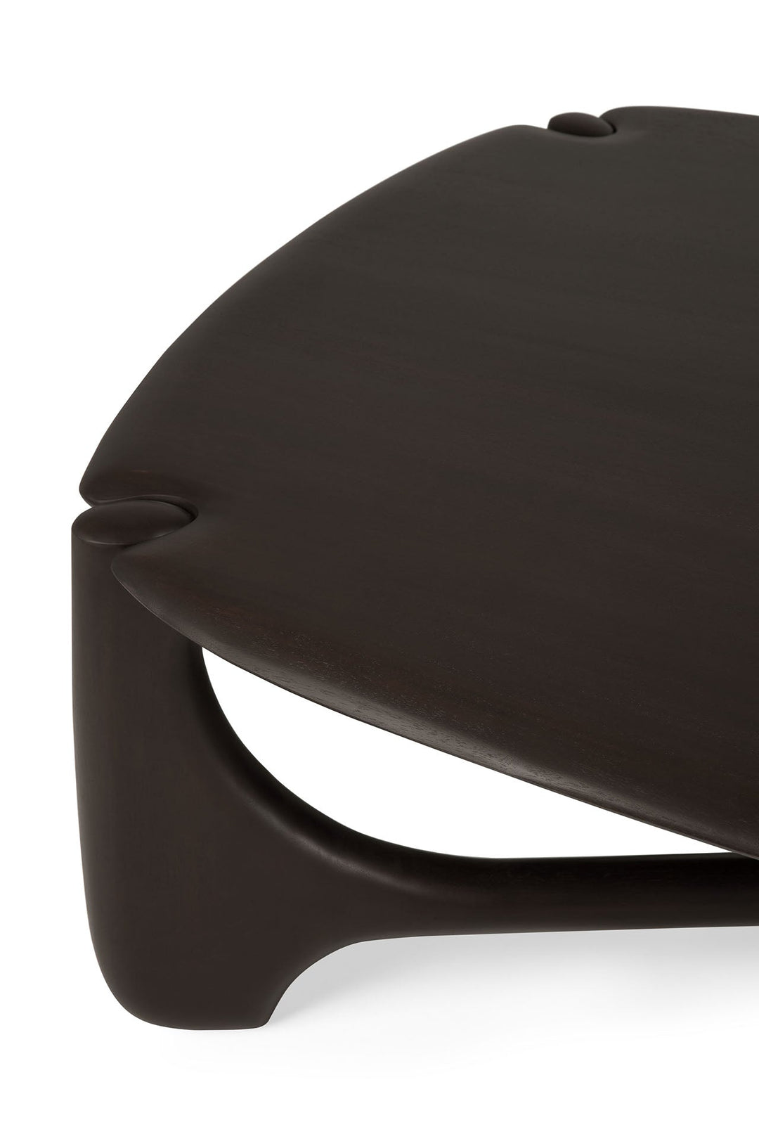 35145 PI coffee table varnished mahogany dark brown pebble shape det01 cut web