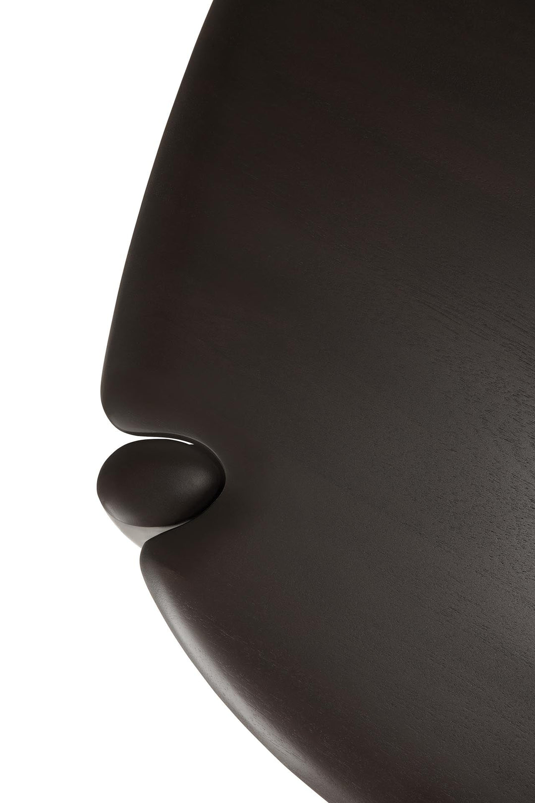 35145 PI coffee table varnished mahogany dark brown pebble shape det02 cut web
