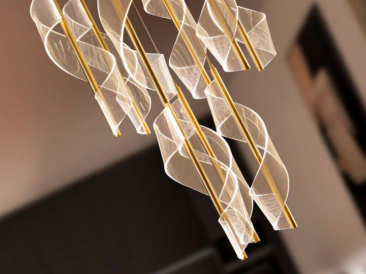 Lustra Schuller Velas 9 lumini auriu mat metacrilat dimmable APP