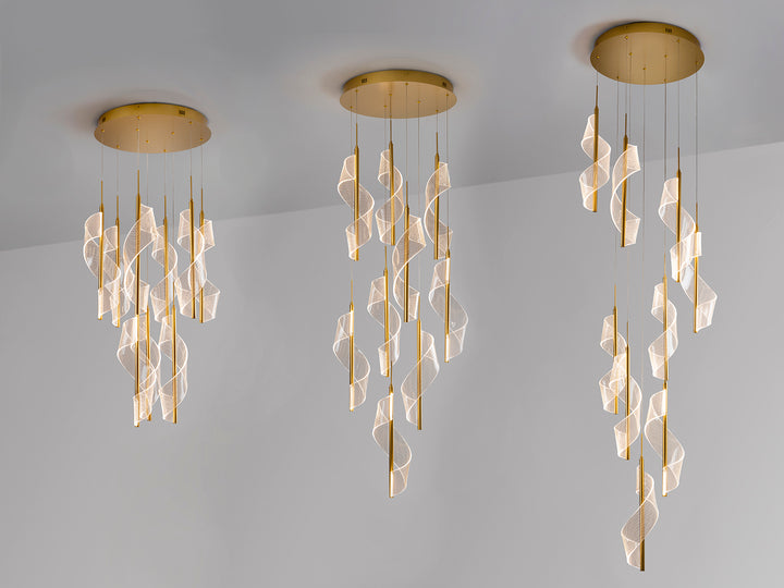 Lustra Schuller Velas 9 lumini auriu mat metacrilat dimmable APP