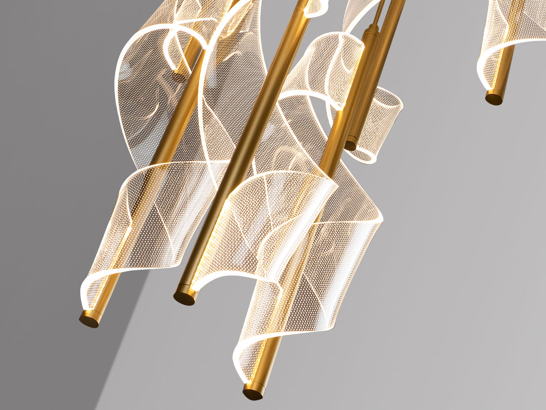 Lustra Schuller Velas 9 lumini auriu mat metacrilat dimmable APP