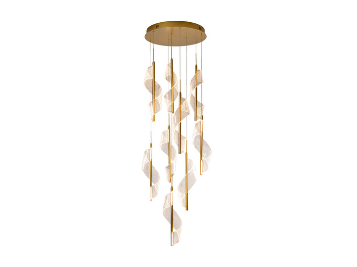 Lustra Schuller Velas 9 lumini auriu mat metacrilat dimmable APP