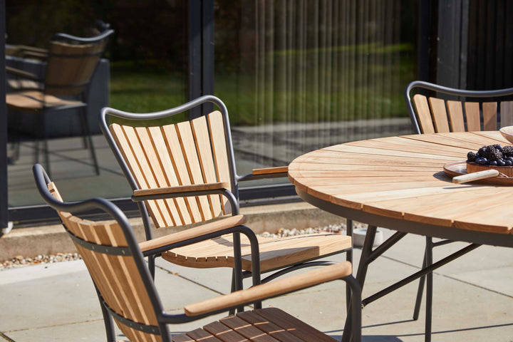 Scaun exterior Cinas Ellen tec si aluminiu antracit