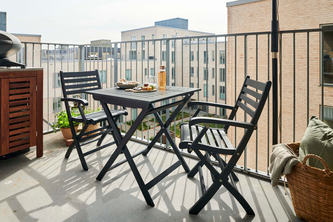 Scaun pliabil Cinas York mahon negru exterior