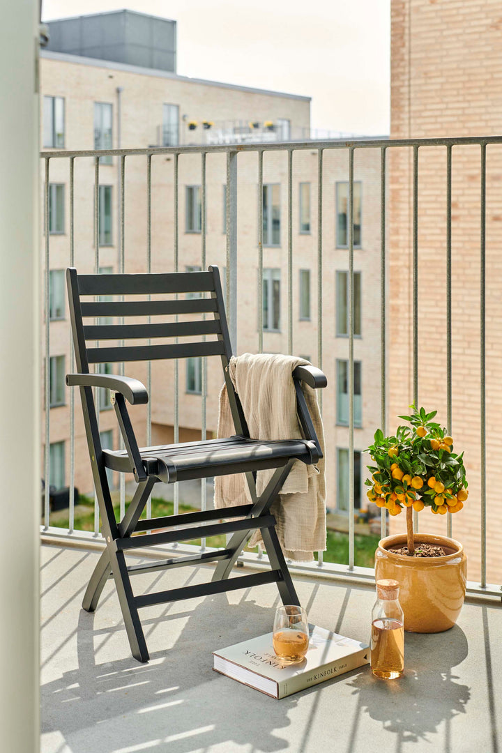 Scaun pliabil Cinas York mahon negru exterior