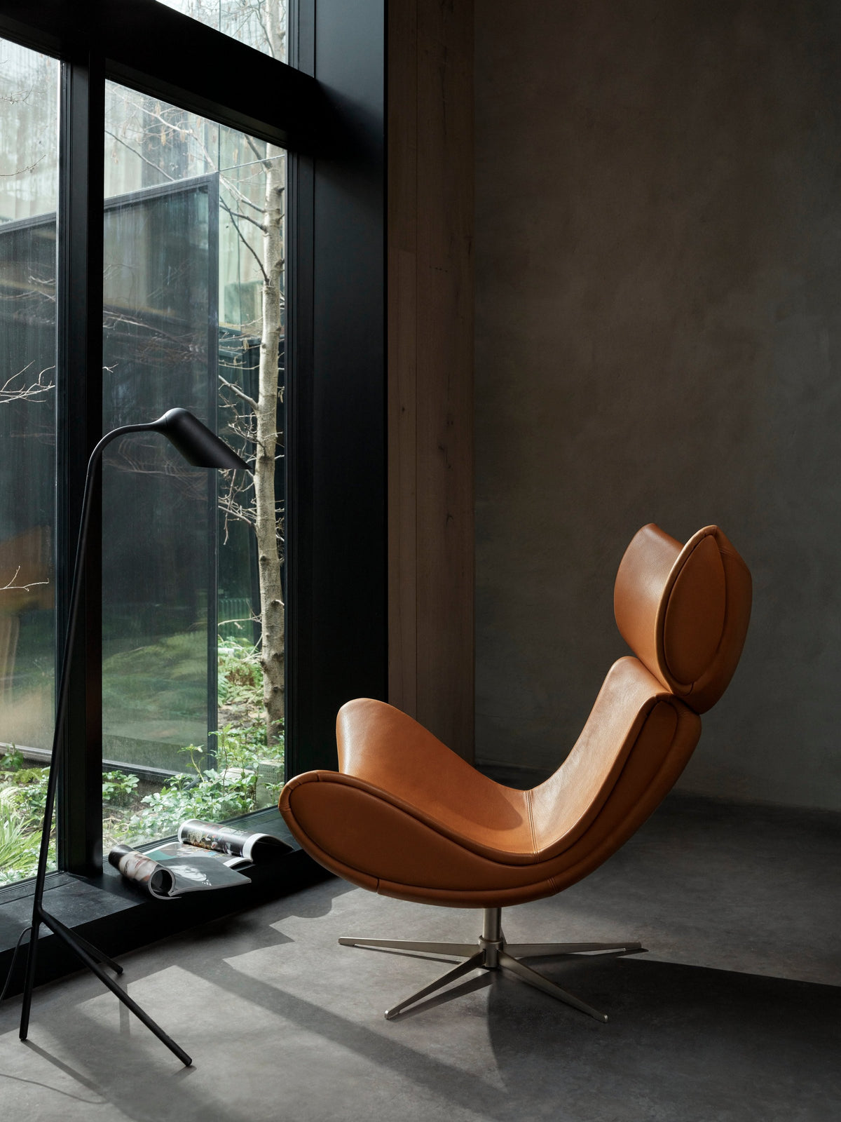 Taburet BoConcept Imola piele Nordic Vintage — detaliu