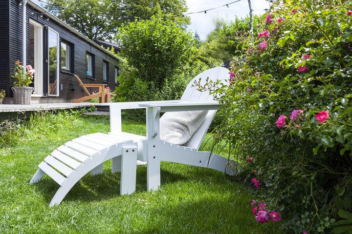 Scaun Cinas Adirondack mahon alb exterior