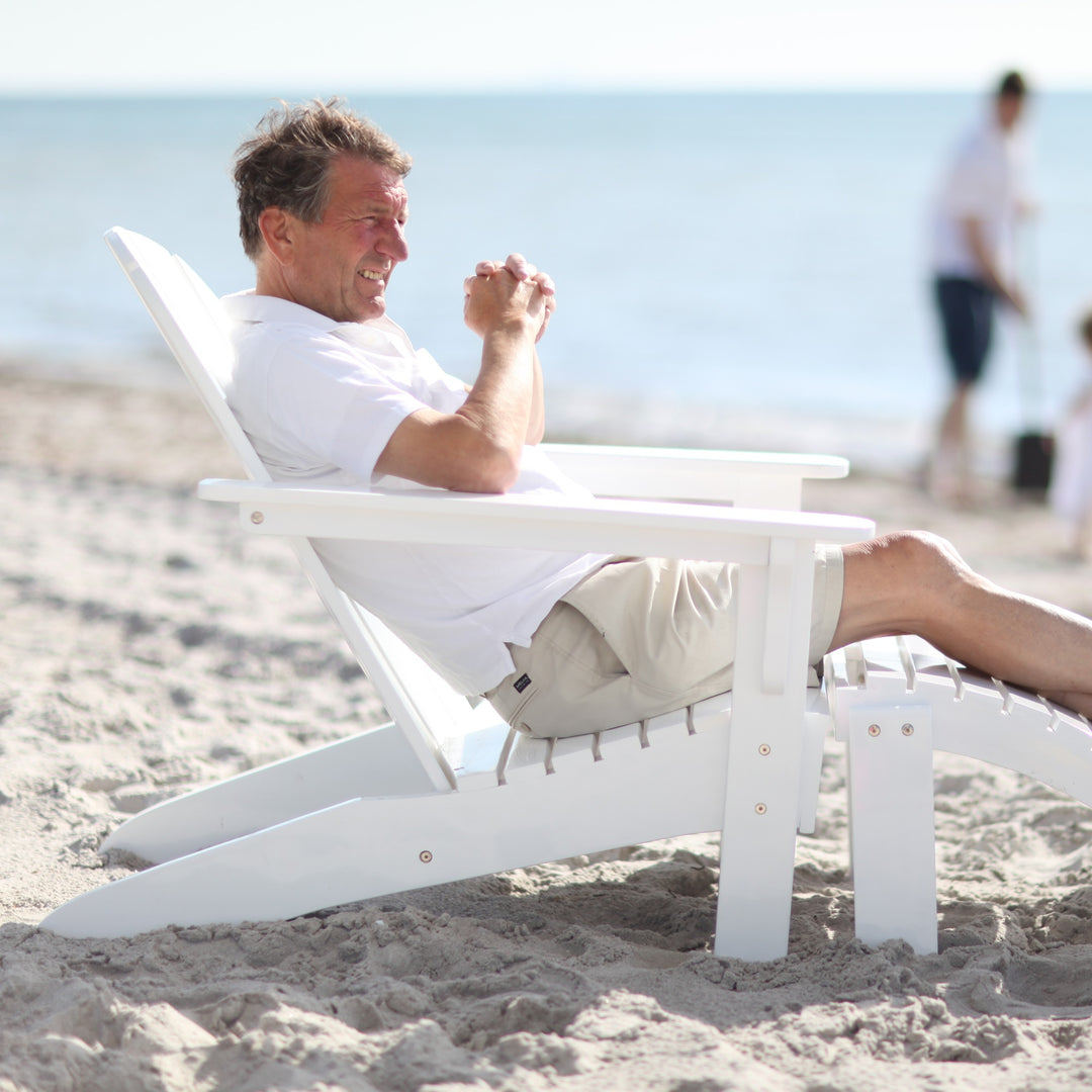 Scaun Cinas Adirondack mahon alb exterior