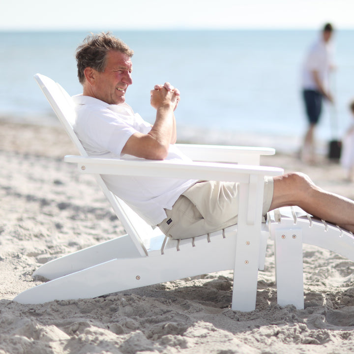 Scaun Cinas Adirondack mahon alb exterior