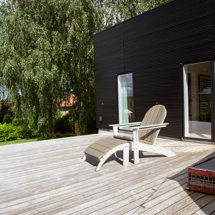 Scaun Cinas Adirondack mahon alb exterior
