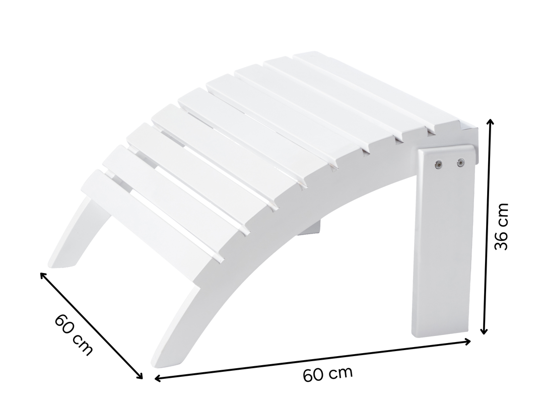 Taburet Cinas Adirondack mahon alb exterior