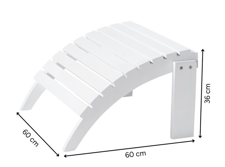 Taburet Cinas Adirondack mahon alb exterior