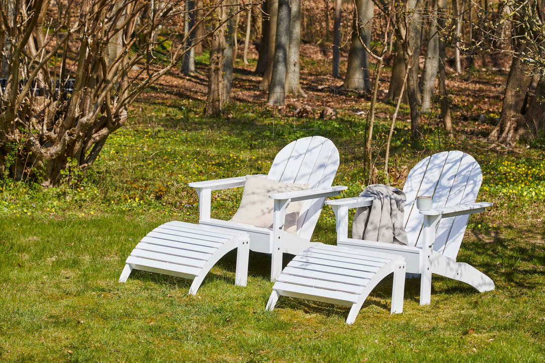 Taburet Cinas Adirondack mahon alb exterior