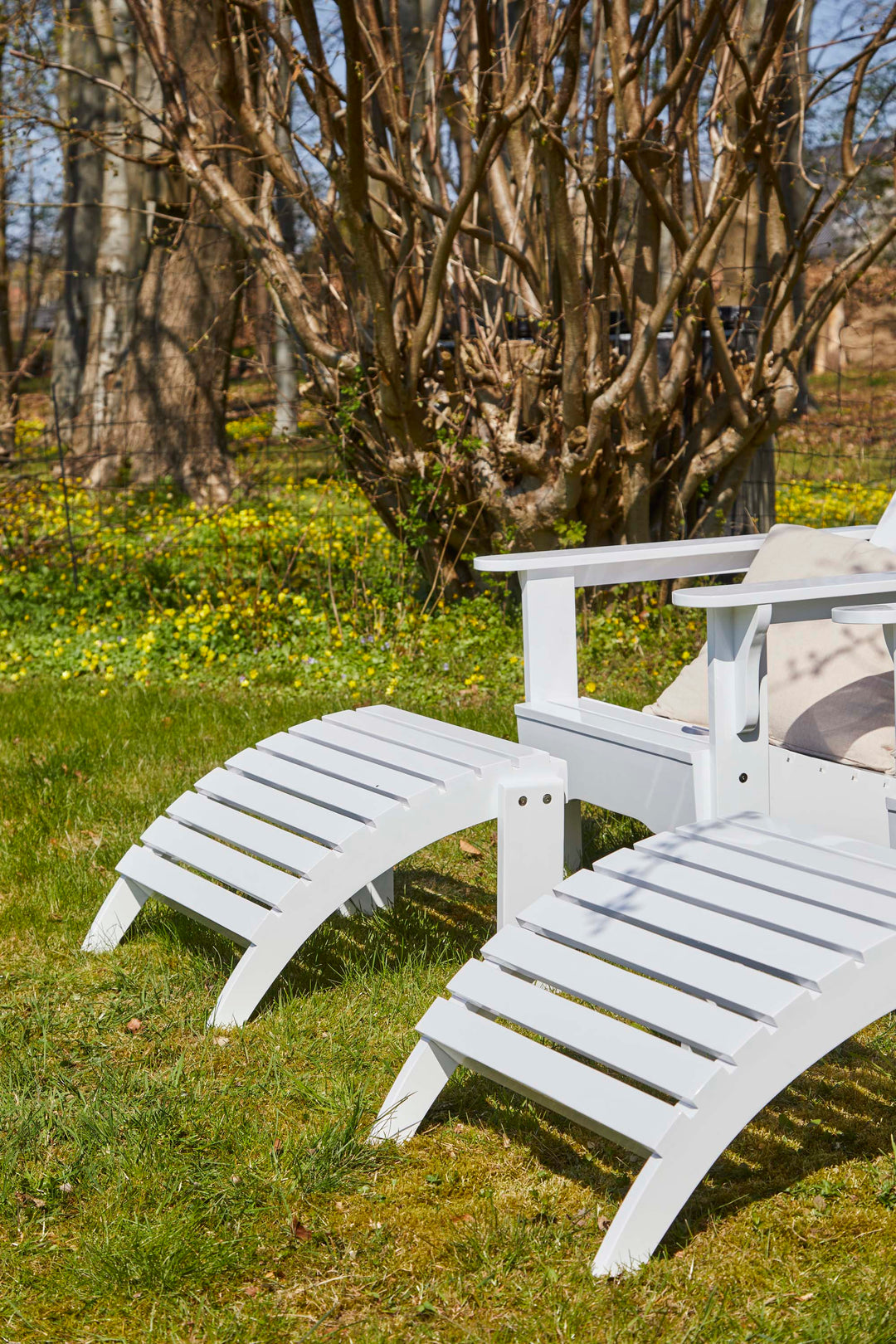 Taburet Cinas Adirondack mahon alb exterior
